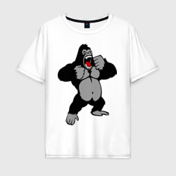 Мужская футболка хлопок Oversize Злая горилла