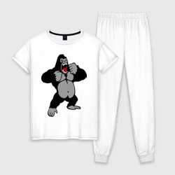 Женская пижама хлопок Злая горилла