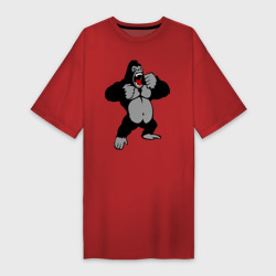 Платье-футболка хлопок Злая горилла
