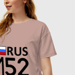 Женская футболка хлопок Oversize Нижегородская область 152 - фото 2