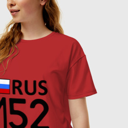 Женская футболка хлопок Oversize Нижегородская область 152 - фото 2