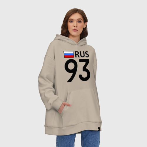 Худи SuperOversize хлопок Краснодарский край 93, цвет миндальный - фото 4