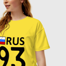 Женская футболка хлопок Oversize Краснодарский край 93 - фото 2