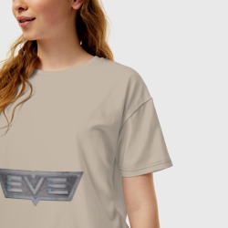 Женская футболка хлопок Oversize EVE online - фото 2