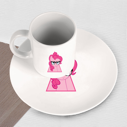 Набор: тарелка + кружка Pinky Pie hipster - фото 3