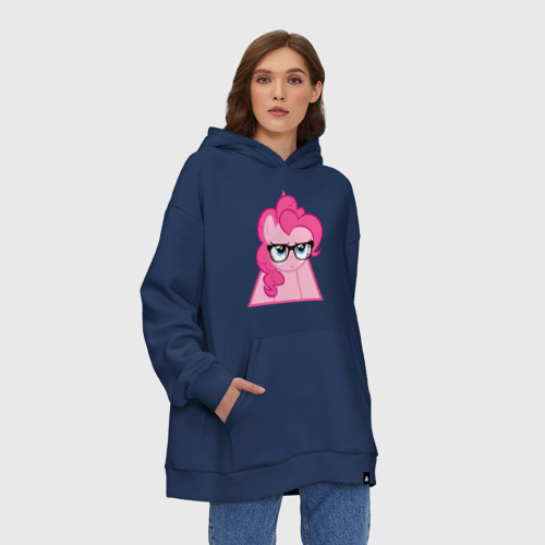 Худи SuperOversize хлопок Pinky Pie hipster, цвет темно-синий - фото 4