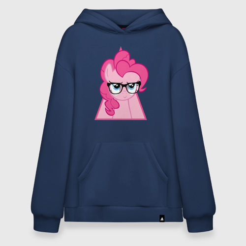 Худи SuperOversize хлопок Pinky Pie hipster, цвет темно-синий