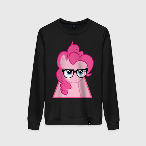 Женский свитшот хлопок Pinky Pie hipster, цвет черный