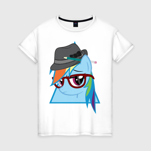 Женская футболка хлопок Rainbow Dash hipster