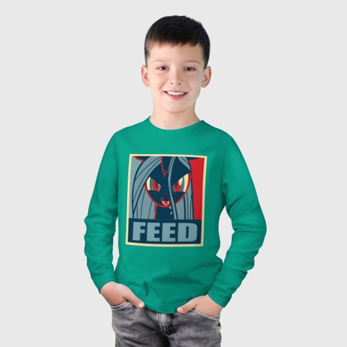 Детский лонгслив хлопок Fluttershy feed, цвет зеленый - фото 3