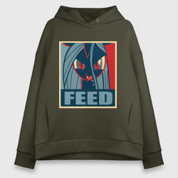 Женское худи Oversize хлопок Fluttershy feed