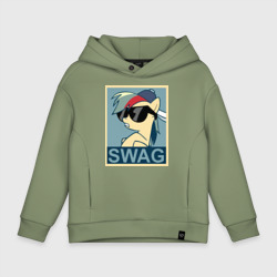 Детское худи Oversize хлопок Rainbow Dash swag