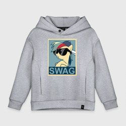 Детское худи Oversize хлопок Rainbow Dash swag