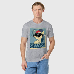 Мужская футболка хлопок Rainbow Dash swag - фото 2