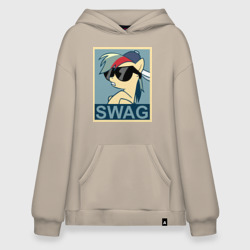 Худи SuperOversize хлопок Rainbow Dash swag