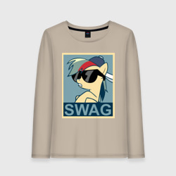 Женский лонгслив хлопок Rainbow Dash swag