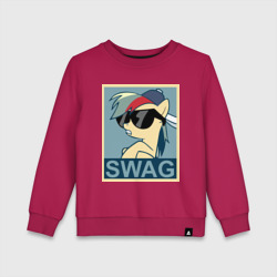 Детский свитшот хлопок Rainbow Dash swag