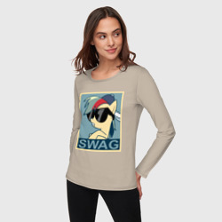 Женский лонгслив хлопок Rainbow Dash swag - фото 2