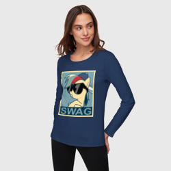 Женский лонгслив хлопок Rainbow Dash swag - фото 2