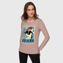 Женский лонгслив хлопок Rainbow Dash swag - фото 2