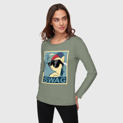 Женский лонгслив хлопок Rainbow Dash swag - фото 2