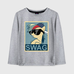 Детский лонгслив хлопок Rainbow Dash swag