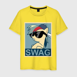 Мужская футболка хлопок Rainbow Dash swag