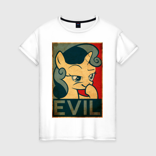 Женская футболка хлопок Trixie Evil, цвет белый
