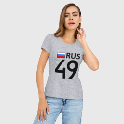 Женская футболка хлопок Slim Магаданская область 49 - фото 2
