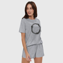 Женская пижама с шортиками хлопок The Elder Scrolls online серебро - фото 2