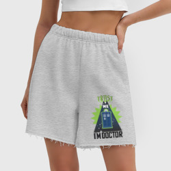 Женские шорты oversize футер хлопок Верь мне, я доктор - фото 2