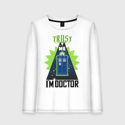 Женский лонгслив хлопок Верь мне, я доктор