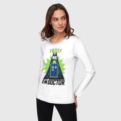 Женский лонгслив хлопок Верь мне, я доктор - фото 2
