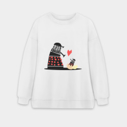 Женский свитшот oversize без начеса хлопок Далеки