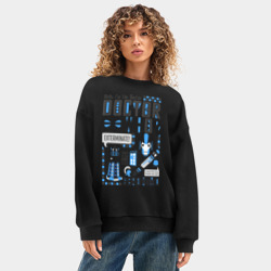 Женский свитшот oversize без начеса хлопок Доктор Кто - фото 2