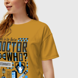Женская футболка хлопок Oversize Доктор Кто - фото 2