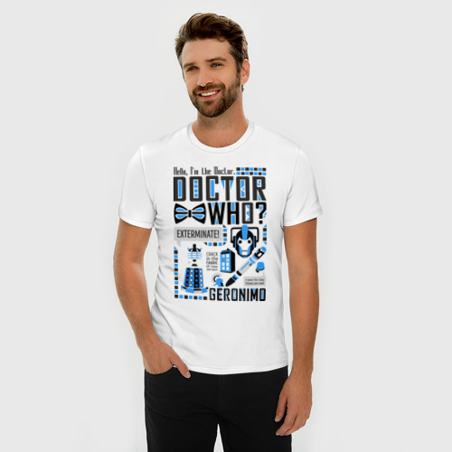 Мужская футболка хлопок Slim Доктор Кто - фото 3