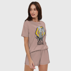 Женская пижама с шортиками хлопок Не моргай - фото 2