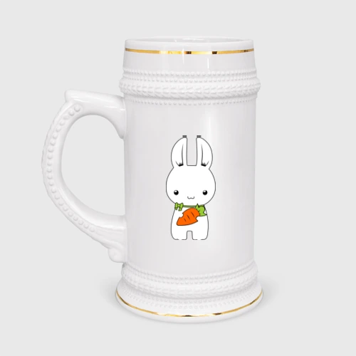 Кружка пивная Зайчик с морковкой