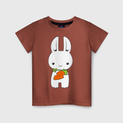Детская футболка хлопок Зайчик с морковкой