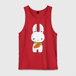 Мужская майка хлопок Зайчик с морковкой