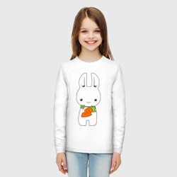 Детский лонгслив хлопок Зайчик с морковкой - фото 2