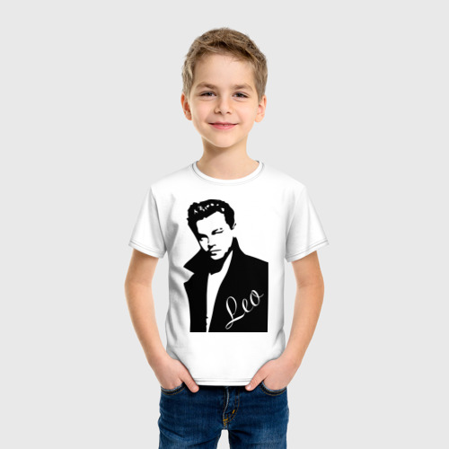 Детская футболка хлопок Леонардо Дикаприо, цвет белый - фото 3