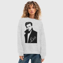 Женский свитшот oversize без начеса хлопок Леонардо Дикаприо - фото 2