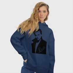 Женское худи Oversize хлопок Леонардо Дикаприо - фото 2