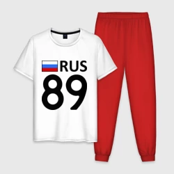 Мужская пижама с белой футболкой хлопок Ямало-Ненецкий АО 89