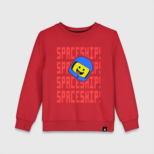 Детский свитшот хлопок Spaceship, цвет красный