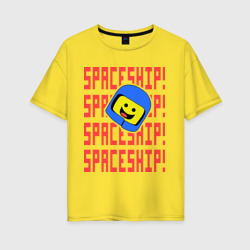 Женская футболка хлопок Oversize Spaceship