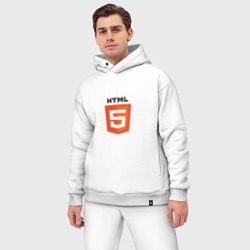 Мужской костюм oversize хлопок HTML 5 - фото 2