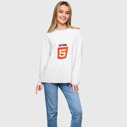 Женский лонгслив oversize хлопок HTML 5 - фото 2